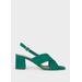 Nikita Suede Sandals - Green - Hobbs Heels