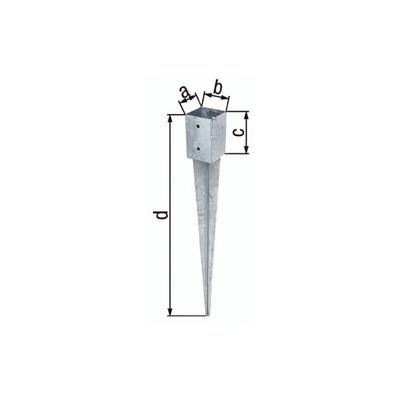 Alberts Einschlag-Bodenhülse a101xb101xc150xd900mm sta roh tzn - 211318 - GAH