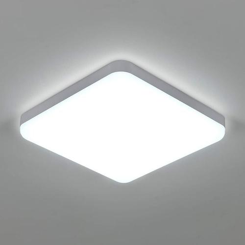 Goeco - Led Deckenleuchte Quadrat 32W, Wasserdichte Deckenleuchte IP54, 3600LM 6500K Kaltweiß,