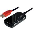 USB-Kabel usb 2.0 usb-a Stecker, usb-a Buchse 12.00 m Schwarz 42783 - Lindy