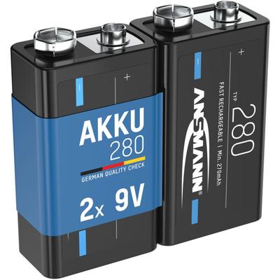 Akku E-Block 9V 280 mAh Ni-MH, 2 Stück - Ansmann Image