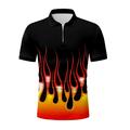 3D Print Homme Décontractées 3D Imprimer POLO Polo zippé Extérieur Plein Air Usage quotidien Polo piqué Manche Courte Col rabattu Zip Polos Jaune Vert Claire Eté S M L 时尚 Micro-élastique Polo à revers