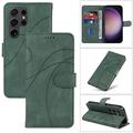 Custodia per telefono per Samsung Galaxy S24 S23 S22 S21 S20 Ultra Plus FE A54 A34 A14 S25 Ultra custodia portafoglio magnetica protezione completa supporto kickstand motivo geometrico TPU PU pelle