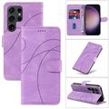 Custodia per telefono per Samsung Galaxy S24 S23 S22 S21 S20 Ultra Plus FE A54 A34 A14 S25 Ultra custodia portafoglio magnetica protezione completa supporto kickstand motivo geometrico TPU PU pelle