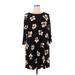Tommy Hilfiger Casual Dress: Black Floral Motif Dresses - Women's Size 16