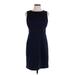 Ann Taylor Casual Dress - Sheath: Blue Solid Dresses - Women's Size 10 Petite