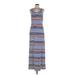 Lularoe Casual Dress - Maxi: Blue Stripes Dresses - Women's Size Large
