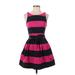 Abercrombie & Fitch Cocktail Dress - A-Line: Pink Stripes Dresses - Women's Size 4