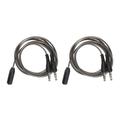 Headphone Splitter 3.5mm Female to Dual Male HiFi Stereo Mic Earphone Y Cable for PC Laptop 2pcs