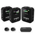 Wireless Microphone System with 2 Lavalier Mics moobody SYNCO G2(A2) 150M Transmission for Smartphone and Camera