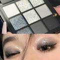 Adpan Eyeshadow Cold And Sweet Light European And American Makeup! Nine Color Eye Shadow Plate Cement Dark Punk Black White Gray Metal Pearlescent 1*Nine Color Eye Shadow