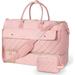Travel Duffel Bag Large Weekender Bag for Women with Shoe Compartment Carry on Overnight Bag with Toiletry Makeup Bag Gym Duffel Bag Travel Tote Bag for Travel Gym Camping Hospital Pink