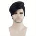 BingHuiKJ 1pc Menâ€˜s Synthetic Short Wig Black Hair Heat Resistant High Temperature Silk Wig Cosplay Accessories Wigs Daily Dress Up Wig + Free Wig Hair Net