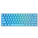 Wired Mechanical Gaming Keyboard RGB Backlight No Ghosting 61 Keys Illuminated USB Wired Keyboard Blue Switches For Gamers