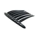 Jeweled 7 Tooth French Comb In Black And Sprinkled With Crystals And Studs