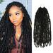 18 Inch 2 Pack -THEN-TIC Locs Crochet Hair Distressed Fx Locs Crochet Soft Locs Pre Looped Hair Extensions (18 Inch (Pack Of 2) 1-Jet Black)