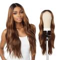 Butta Lace Front Wigs - Human Hair Blend Loose Beach 28 Extra Wide 5 Inch Part Preplucked Hairline - Butta HHM Loose Beach 28 Inch (1 JETBLACK)