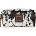 Western Leather Cowhide Bebe Cosmetic Bag White One Size