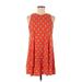 Old Navy Casual Dress - DropWaist: Orange Floral Motif Dresses - Women's Size Medium