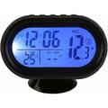 Horloge Numérique Multifonction Voltmètre et Thermomètre Alarme 3 en 1 2 Écran lcd Couleur