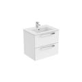 Meuble de salle de bain Ulysse - 2 tiroirs - 70cm - Blanc brillant