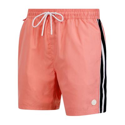 Swim Shorts Lamia Twill Microfibre Swim Shorts with Side Stripes In Flamingo Plume / M - Tokyo Laundry