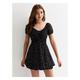 New Look 915 Girls Black Chiffon Ditsy Print Skort Dress, Black, Size 11 Years, Women