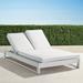 Palermo Double Chaise Lounge with Cushions in White Finish - Black, Quick Dry - Frontgate