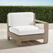 St. Kitts Right-facing Chair in Weathered Teak with Cushions - Solid, Special Order, Moss, Quick Dry - Frontgate