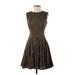 Theory Casual Dress - DropWaist: Brown Marled Dresses - Women's Size 0