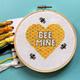 Bee Mine Cross Stitch Kit - Honeycomb Heart Counted Cross Stitch Kit - Cute Wildlife Pun, Valentines Day Crafts