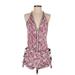 Poupette St. Barth Casual Dress: Burgundy Baroque Print Dresses - Women's Size X-Small