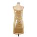 Forever 21 Casual Dress - Slip dress: Gold Dresses - Women's Size Medium