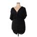 Shein Cocktail Dress - Mini: Black Marled Dresses - Women's Size 2X