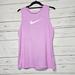 Nike Tops | Nike Pro Dri-Fit Cut Out Back Tank Top | Color: Pink/White | Size: M