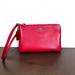 Coach Bags | Coach Red Leather Small Wristlet Clutch Zipper Pouch | Color: Red | Size: Os