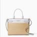 Kate Spade Bags | Kate Spade Staci Straw Medium Satchel Bag | Color: Tan/White | Size: Os