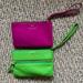 Kate Spade Accessories | Kate Spade Ny | Set Of 2 | Green Leather And Purple Wristlet Zipper Pouch | Color: Green/Purple | Size: Os