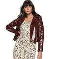 Nine West Jackets & Coats | Nine West Faux-Leather Biker Moto Jacket | Color: Cream | Size: Xs