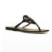 Tory Burch Shoes | Nib $298 Tory Burch Miller Jeweled Medallion Thong Sandals In Size 6.5! | Color: Black | Size: 6.5