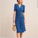 Urban Outfitters Dresses | Blue Polkadot Midi Dress With Tie | Color: Blue/White | Size: S