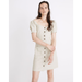 Madewell Dresses | Nwt Madewell Linen-Cotton Puff-Sleeve Mini Dress White Women's Size 6 | Color: Cream/White | Size: 6
