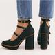 Free People Shoes | Free People Perfect Pair Black Platform Strappy Mary Jane Pumps, Eu 39 Us 8 | Color: Black | Size: 39eu
