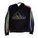 Adidas Tops | Adidas Trefoil Crop Hoodie Women's Xl 16 Black Rainbow Sweatshirt Originals | Color: Black | Size: Xl