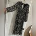 Zara Dresses | Long Zara Dress Floral | Color: Black | Size: Xs