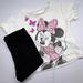 Disney Matching Sets | Disney Junior Minnie Mouse 12m Short Sleeve Graphic Tee & 2t Bike Shorts Set | Color: Black/White | Size: 12mb