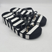 Kate Spade New York Shoes | Kate Spade Ny Rhett Black & White Stripe Platform Wedge Flip Flop Sandals 6m | Color: Black/White | Size: 6