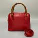 Gucci Bags | Gucci Old Gucci Bamboo Leather 2way Handbag Shoulder Bag Red 3kmk626-6 | Color: Red | Size: Os