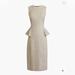 J. Crew Dresses | Euc J. Crew Linen Peplum Sheath Dress - Flax - Size 2 | Color: Cream/Tan | Size: 2
