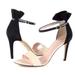 Kate Spade Shoes | Kate Spade New York Iris Sandal Nude Black Suede Ankle Strap Stiletto Heel 6.5 | Color: Black/Cream | Size: 6.5